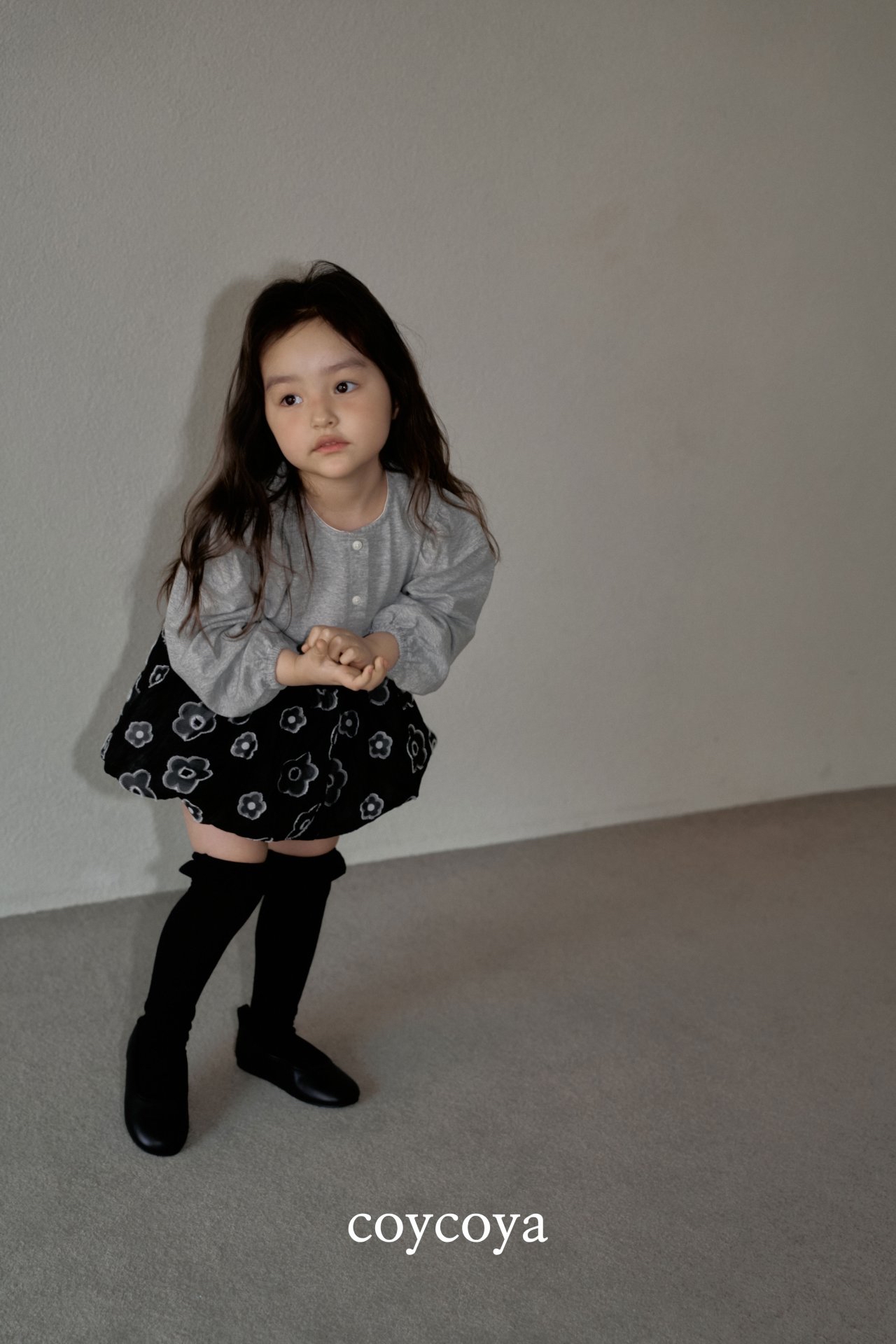 🌸預訂 韓國直送🌸🇰🇷COYCOYA兩色復古立體花花滿印南瓜裙