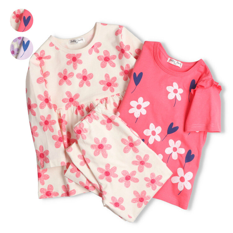 🆕【⭐訂購⭐】🇯🇵日本直送 🌀手繪花卉 荷葉邊肩袖 家居服套裝 (1套3件) ［2款選］🌀 [ELBA-0139] [260318]