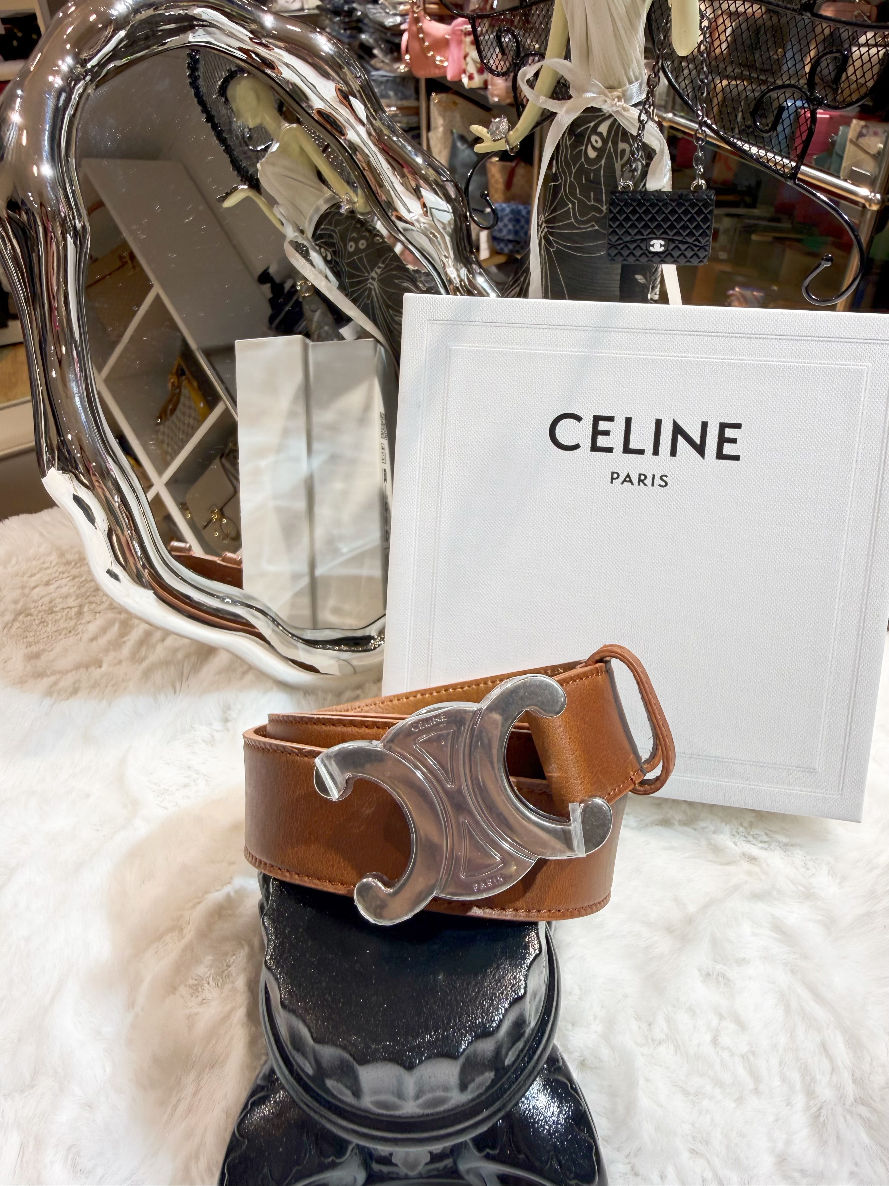 Celine Triomphe belt M/90/brown