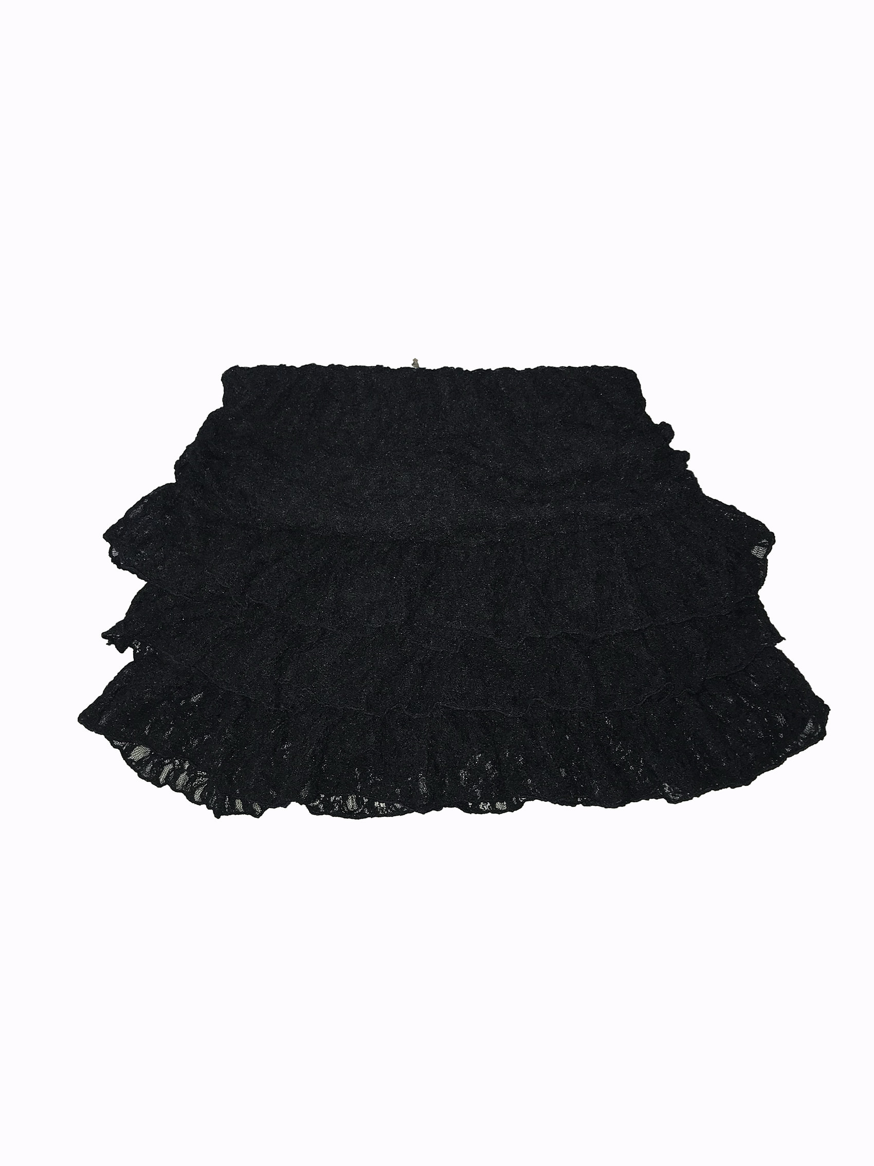 Tiered Ruffled Lace Mini Skirt