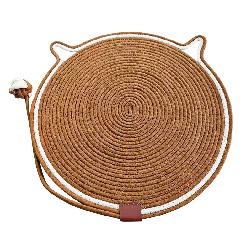 貓咪用 貓形狀 貓爪地氈 （直徑50 cm）