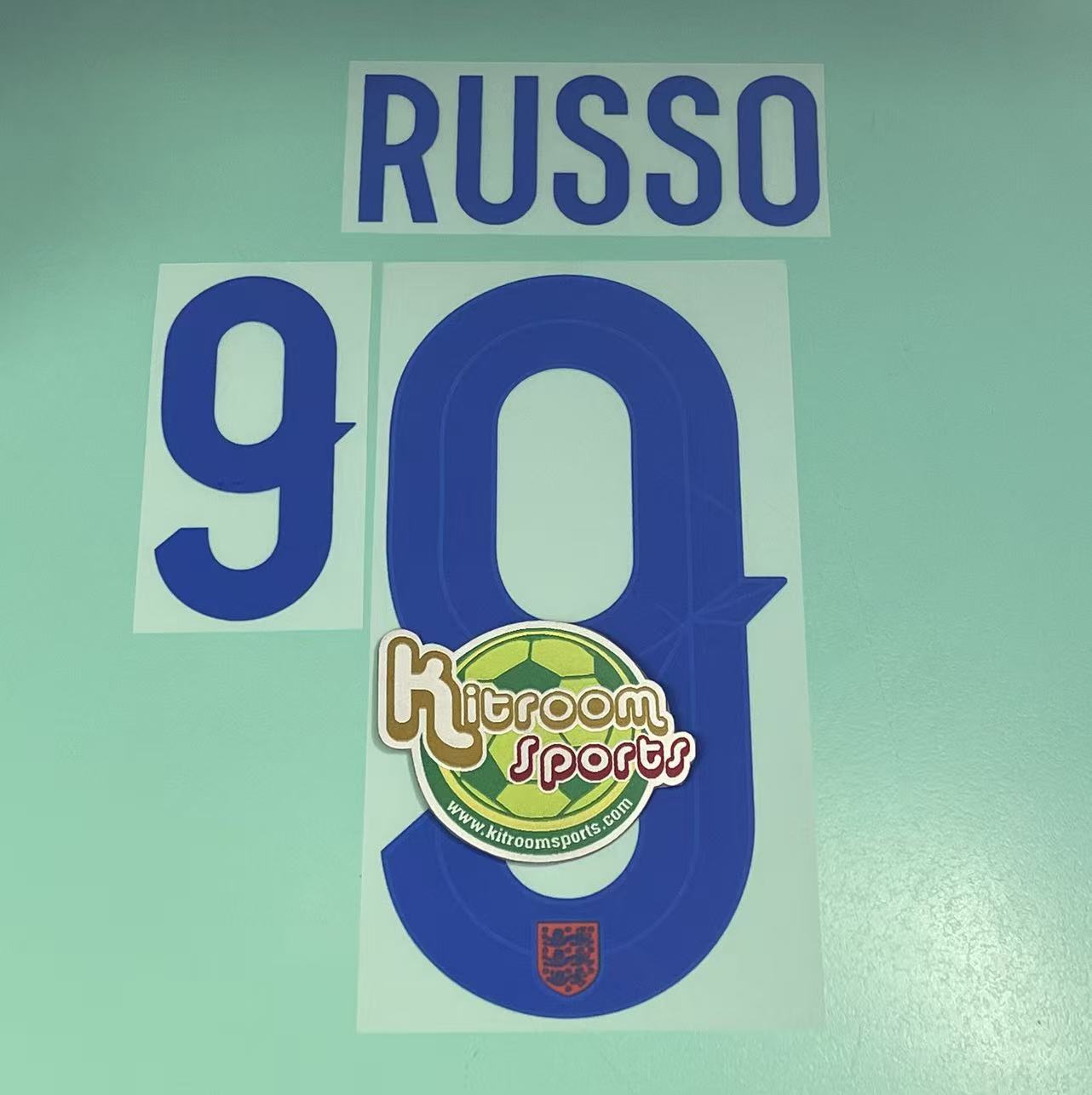 2025 England Home Nameset #9 RUSSO ( Women )