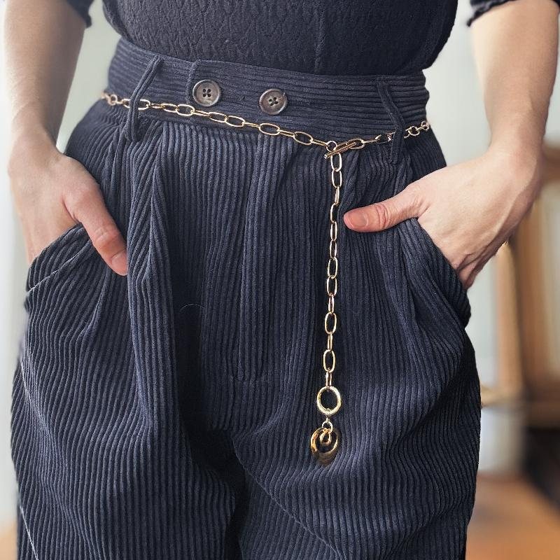 Retro Heart Pendant Extra Long Necklace / Waist - Chain (MT2273)