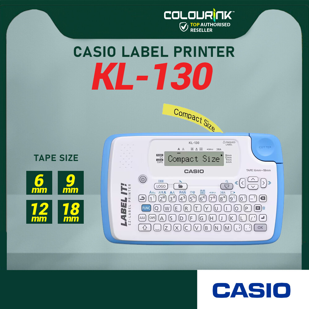 CASIO Label-It KL-130 Portable Label Maker Printer Similar D210 K400 H110