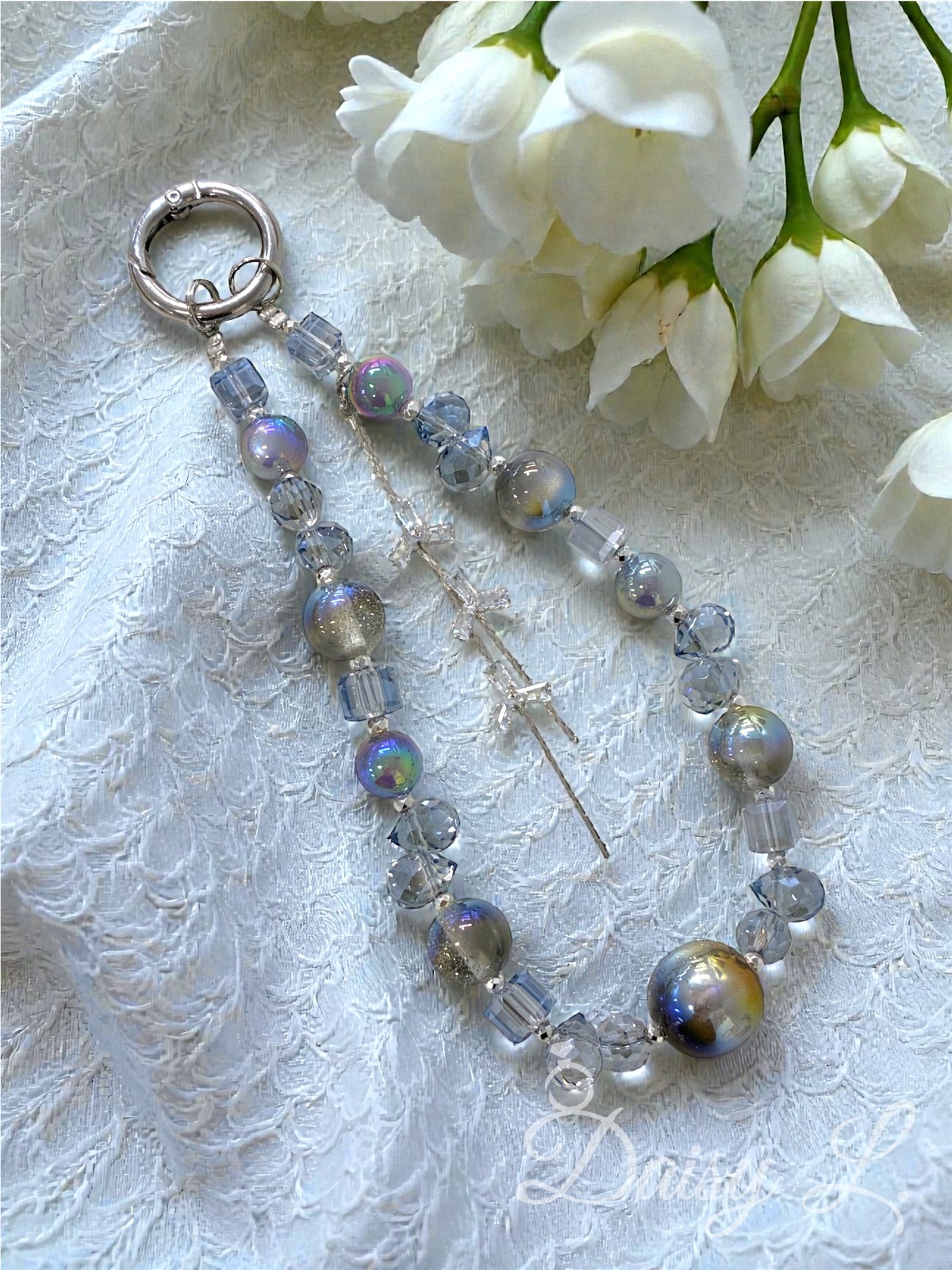 炫彩水晶手機掛繩