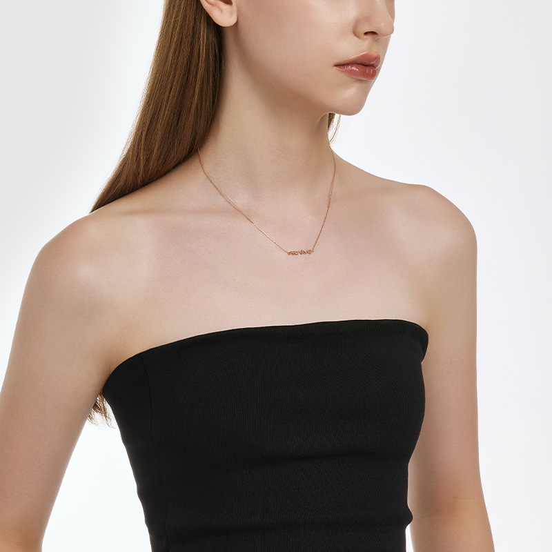 DIDIER DUBOT Mon Paris 玫瑰金頸鏈 (JDPNR5F26XX)