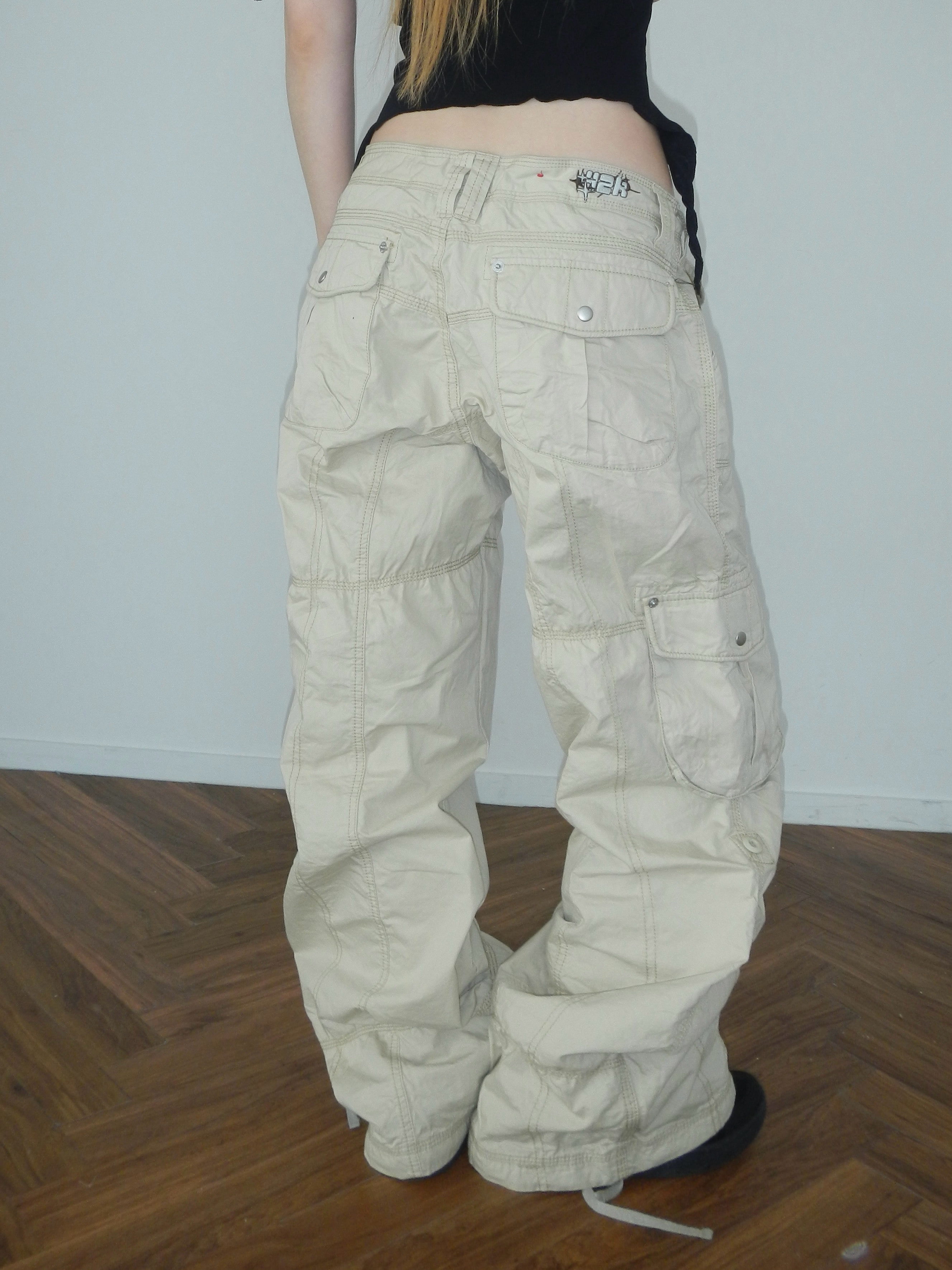 Retro Low-Rise Loose Cargo Pants