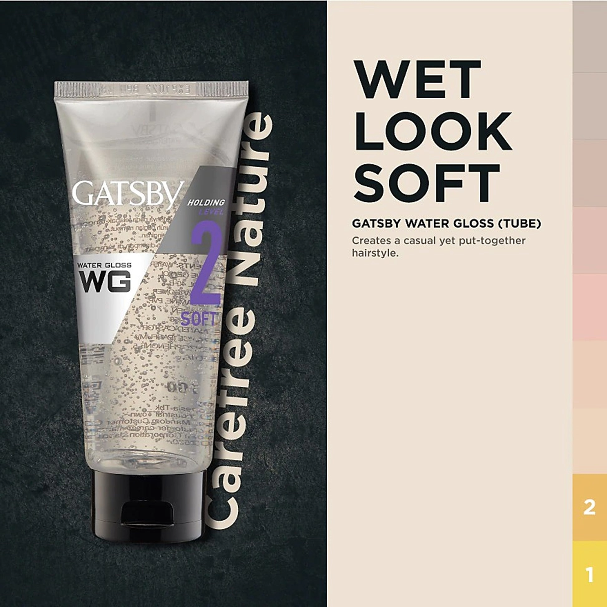 Gatsby Water Gloss Tube / Gel Rambut - 100g / SOFT