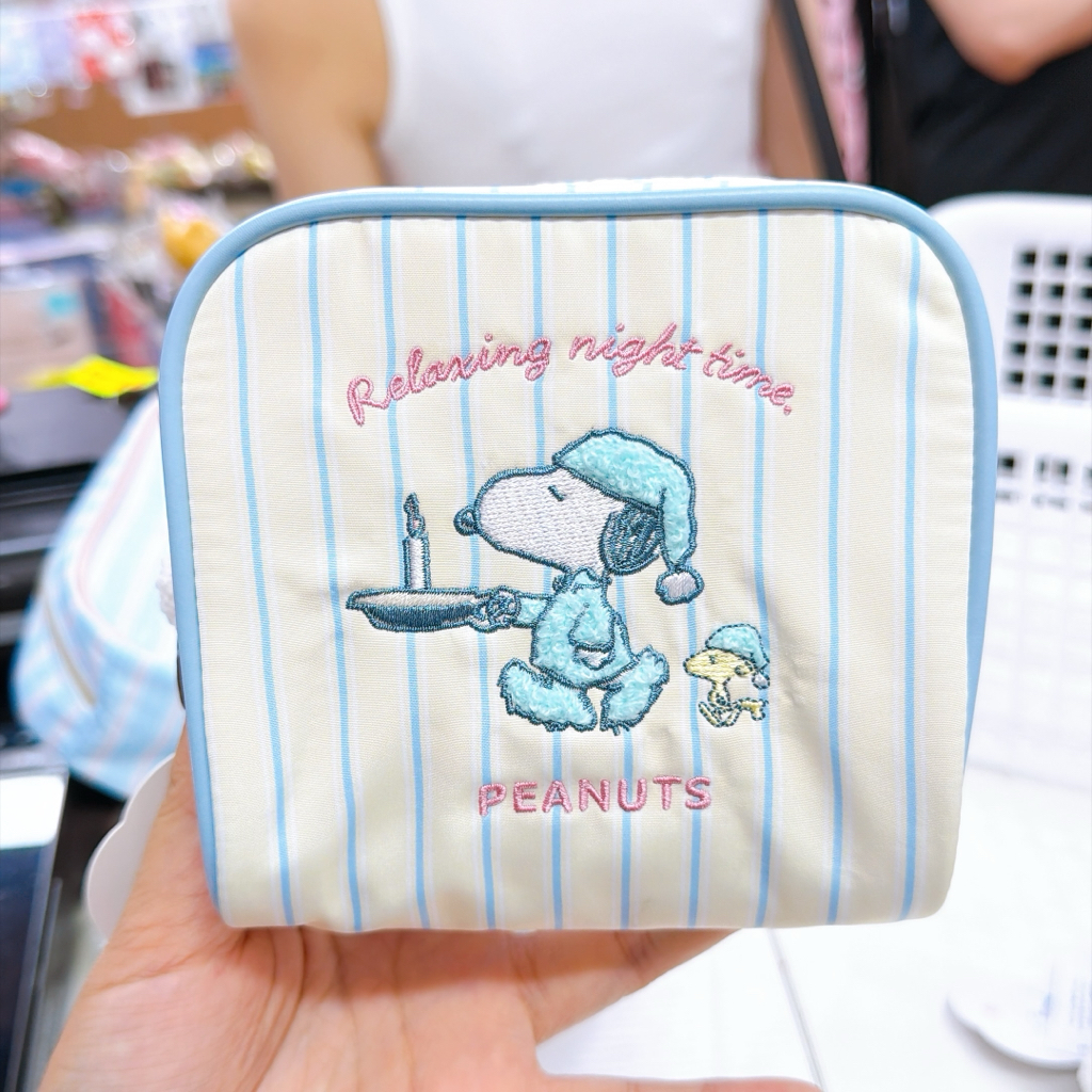 日本直送Snoopy Olaf新款瞓覺系列 正方形化妝包