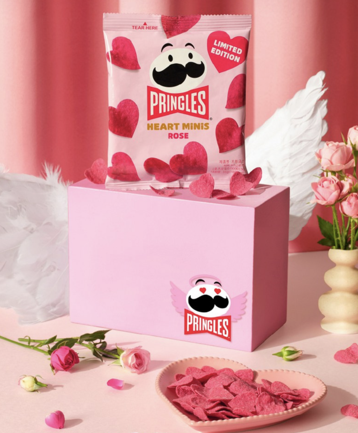 韓國限定｜Pringles品客  玫瑰香草 心形薯片 2包/套｜Heart Mini Rose