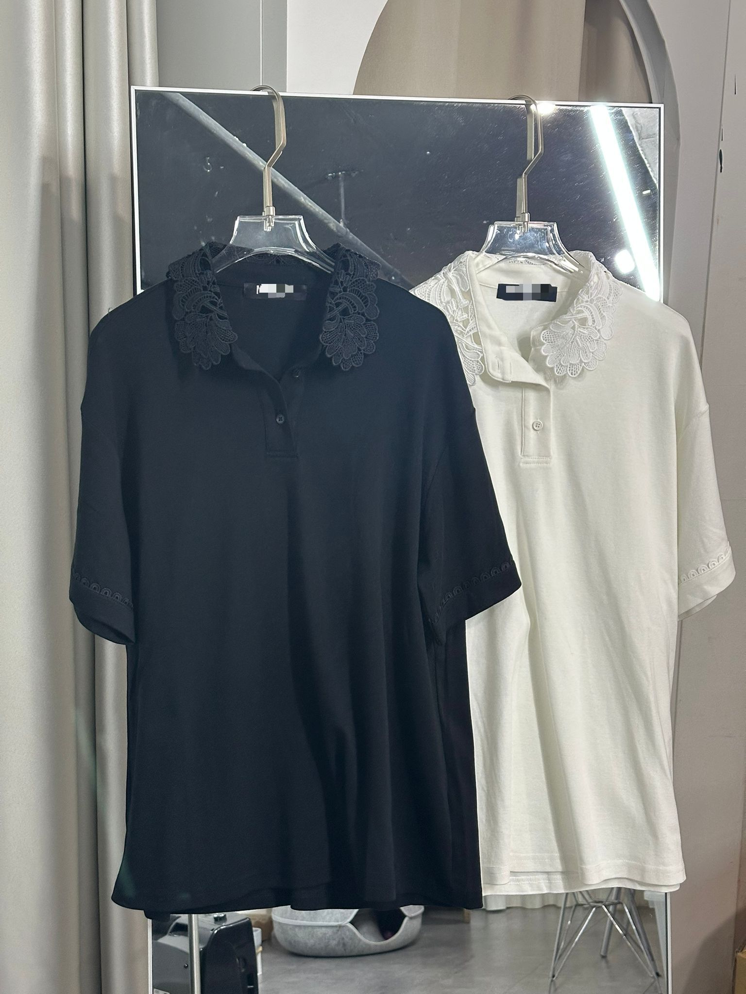 SS2615 蕾絲花邊Polo短袖上衣