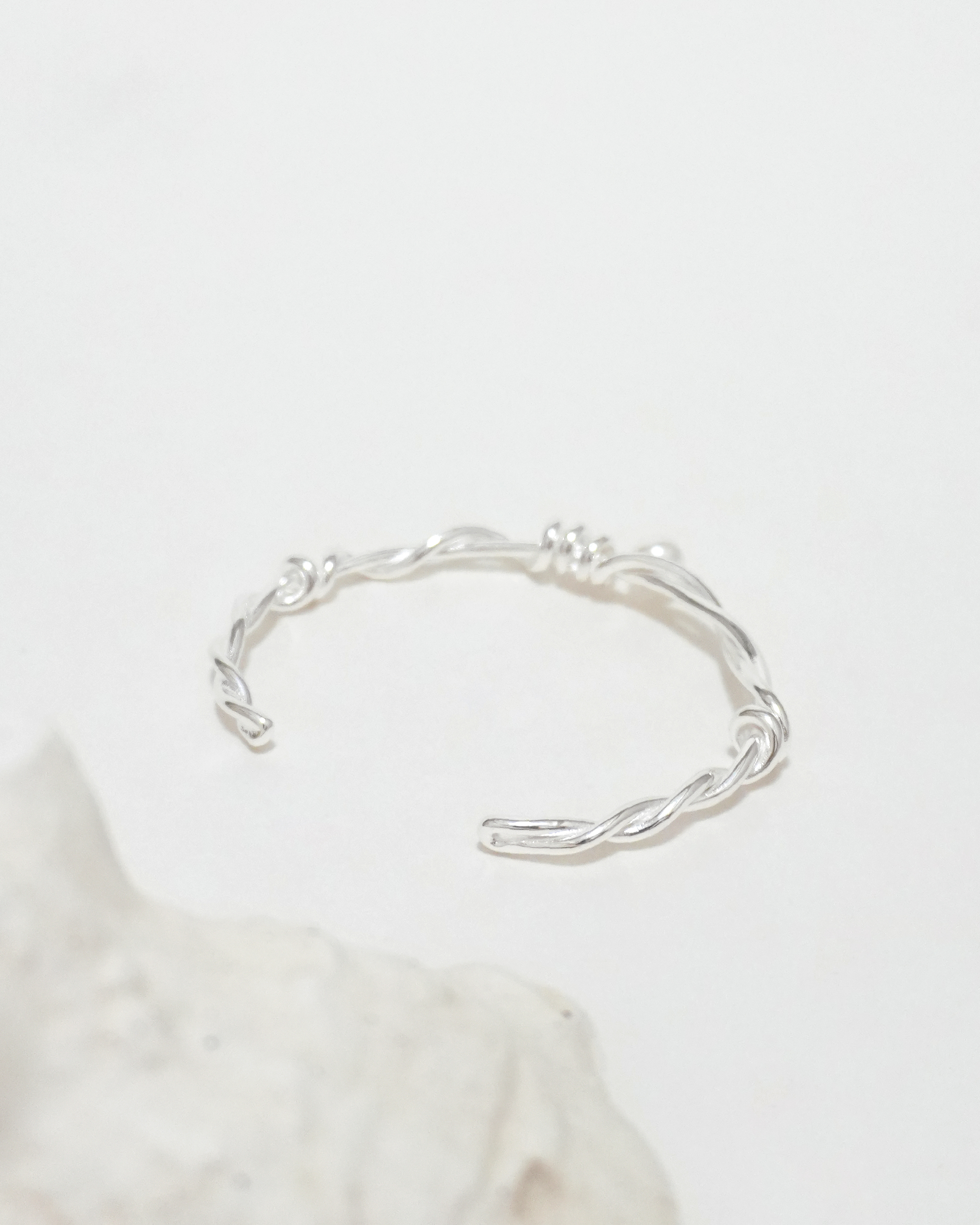 Gentle Twist Pearl Cuff Bracelet