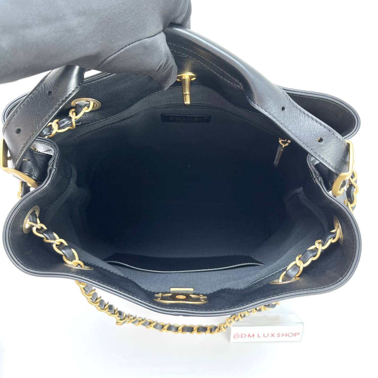 Chanel Black Calfskin 25A Vertical Hobo Bag GHW (Microchip)