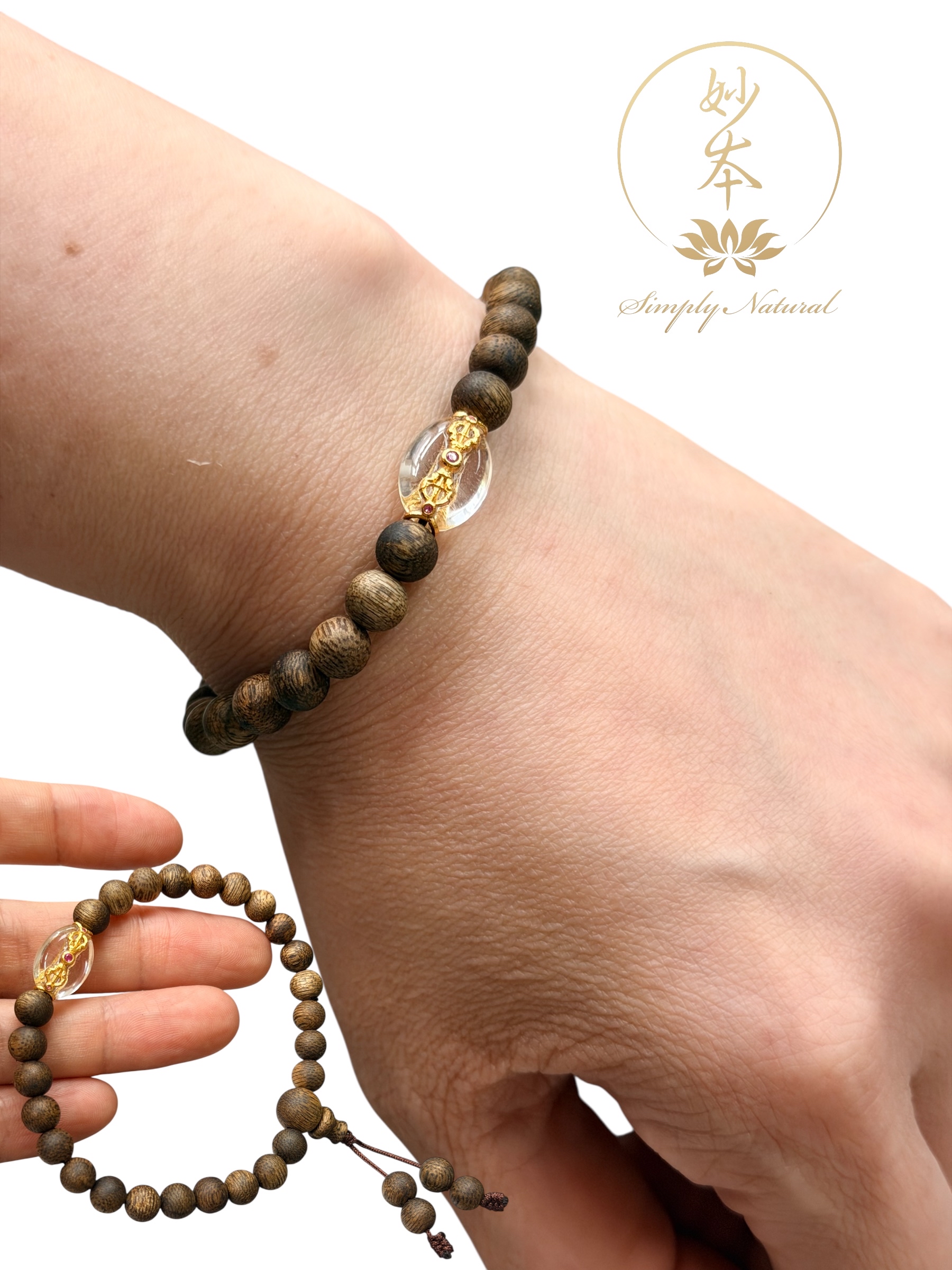 6mm 海南沉香手串 配：金剛杵（蓮師法會加持）