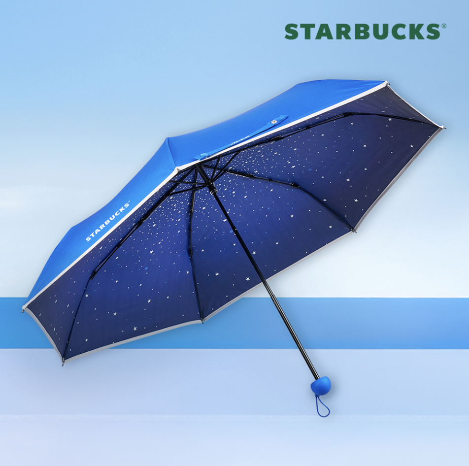 夏季海洋系列｜ 韓國 Starbucks 星巴克 3段式 遮光晴雨傘｜Summer Fest 3-Fold Umbrella