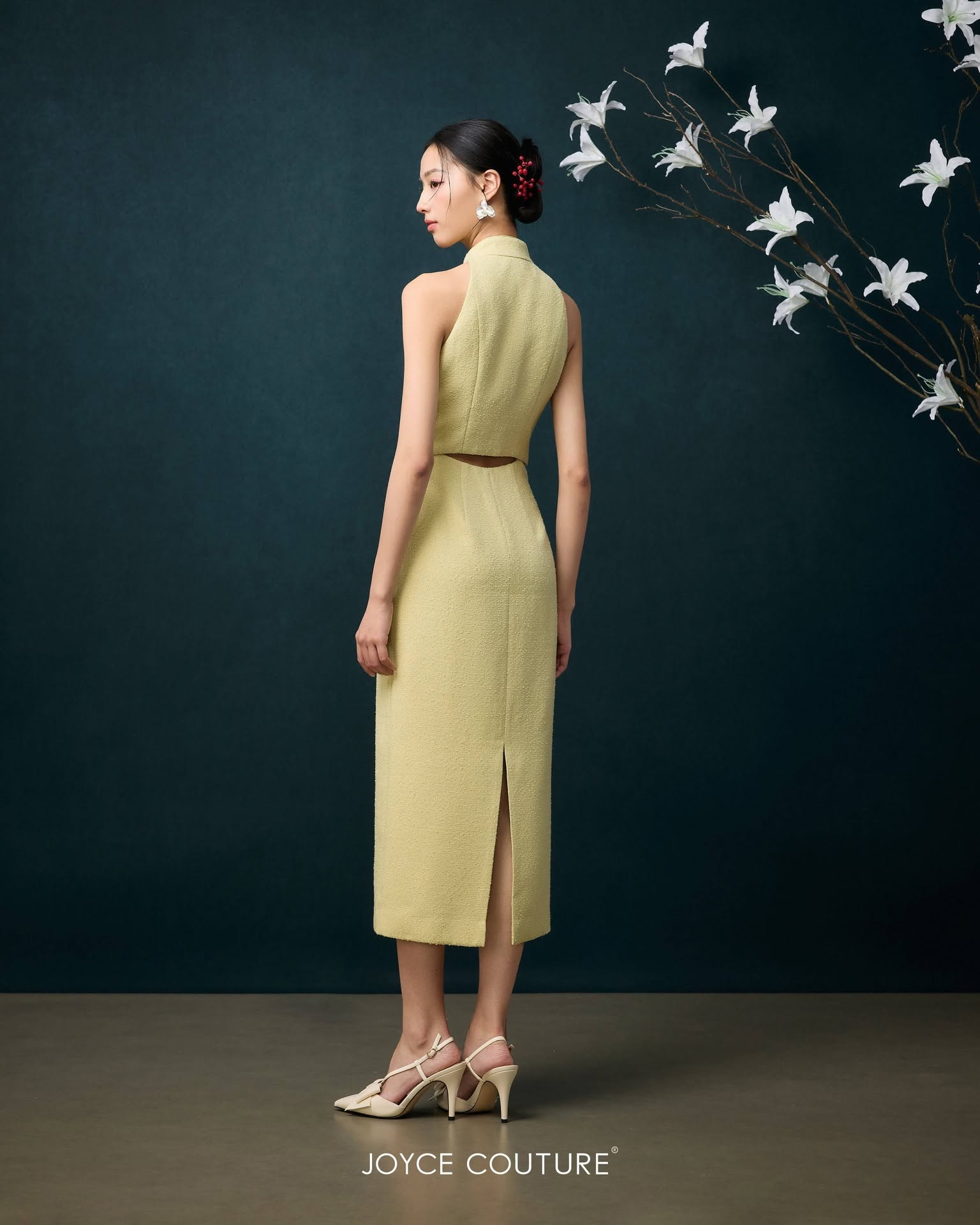 小香风cut in 旗袍 D0093