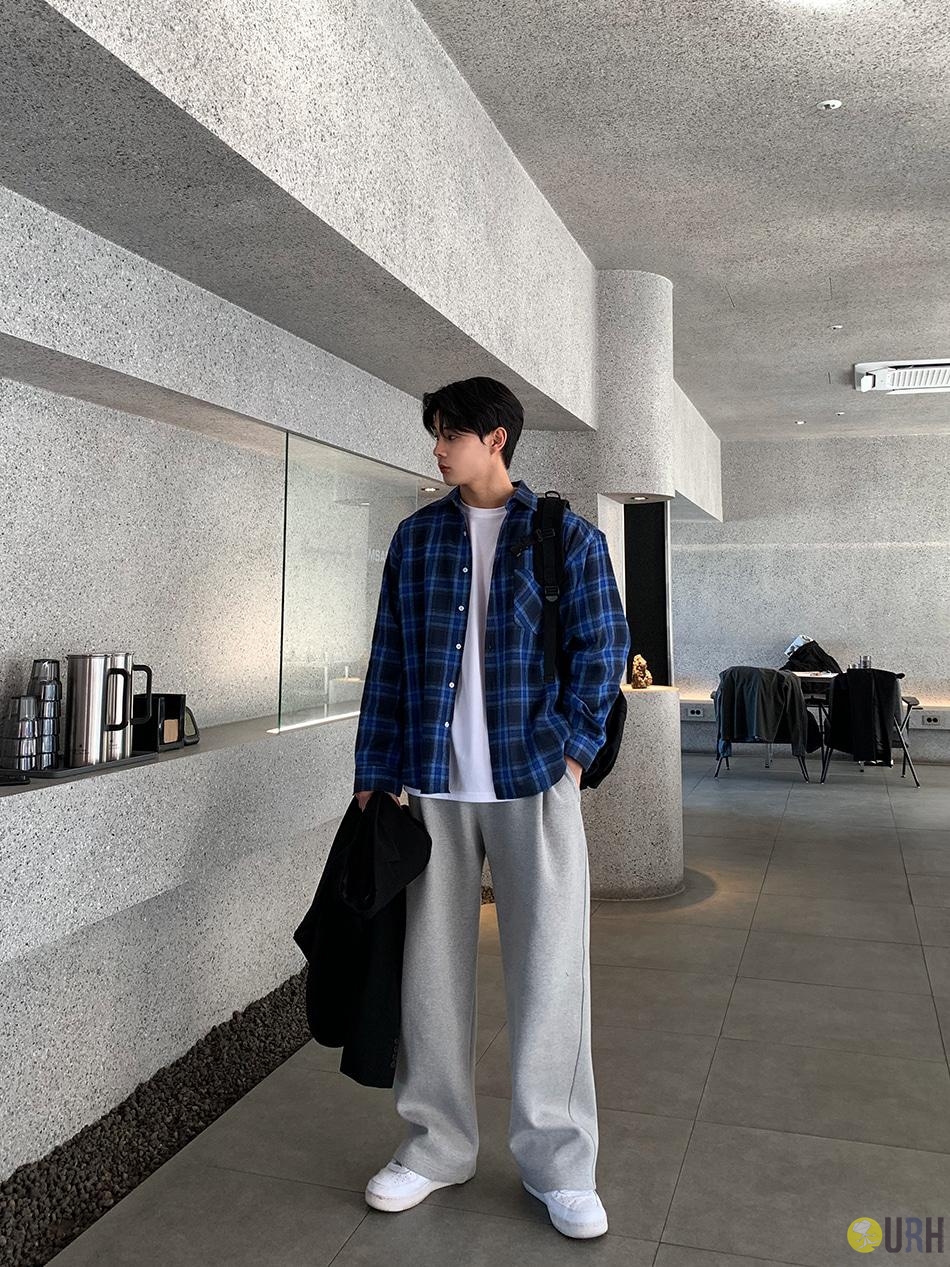 【100%保證韓國直送】經典撞色大格紋寬鬆口袋襯衫 [3 color] RL114036