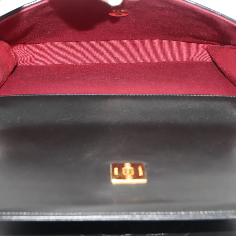 Chanel Vintage Matelasse Coco Mark Half Moon Double Flap Bag