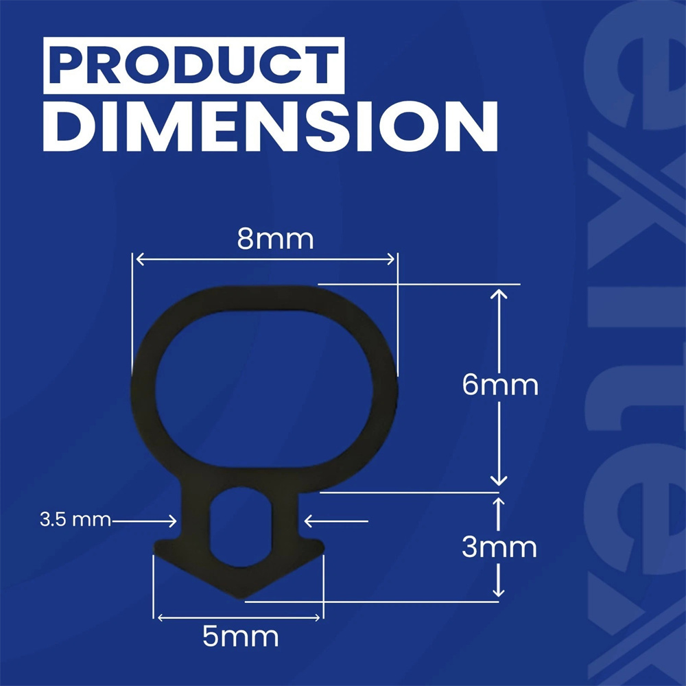 UPVC 門窗防風橡膠密封條 6米  UB0278