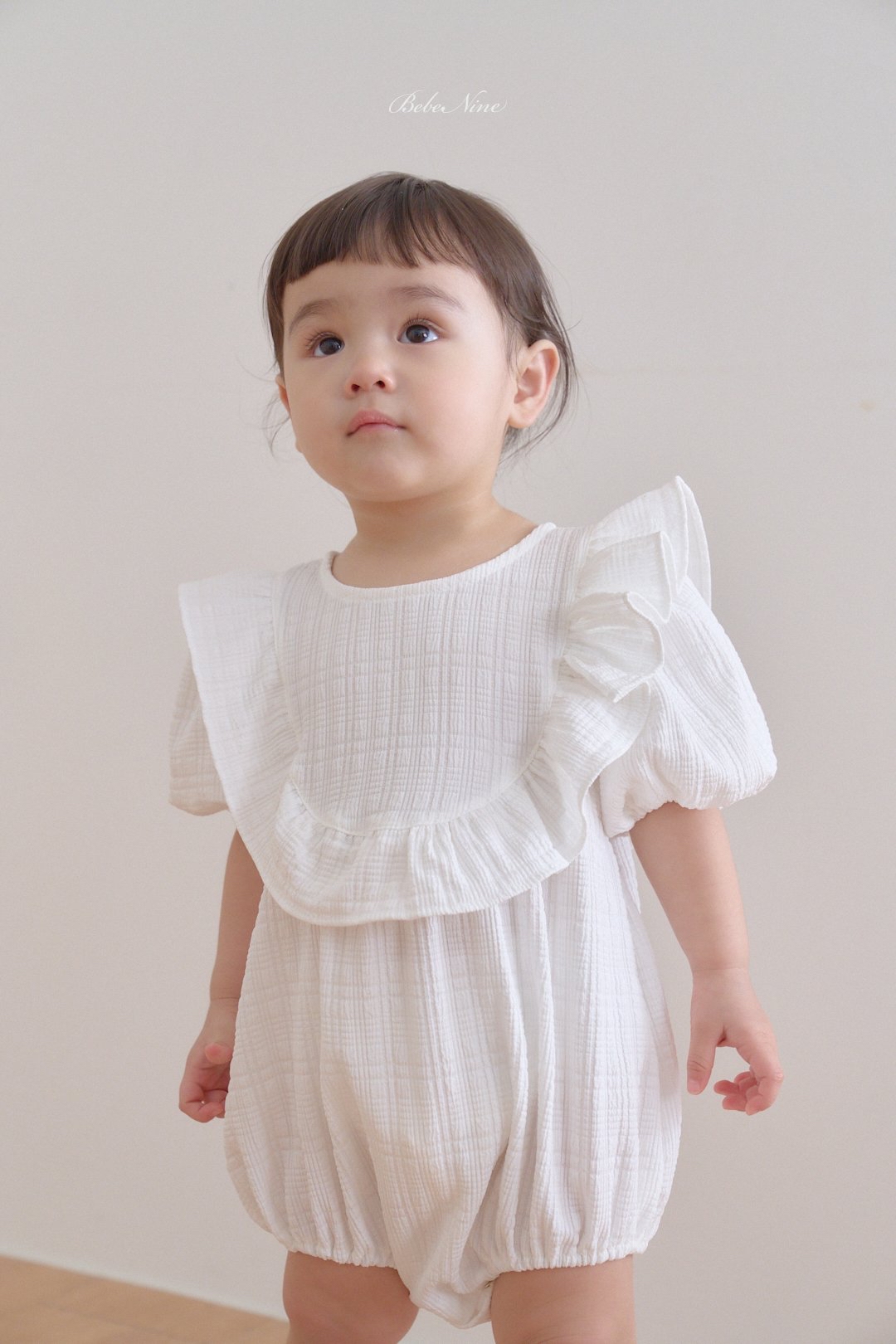 ☀️預訂 韓國直送☀️🇰🇷Bebenine兩色大荷葉邊短袖包屁衣