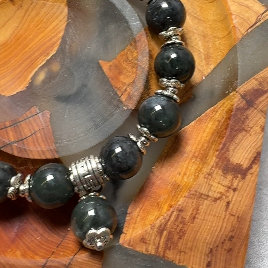 設計款烏雞手串9mm