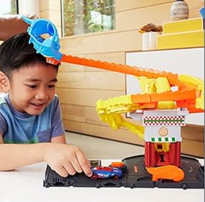 Hot Wheels眼鏡蛇攻擊賽道玩具 1:64車軌套裝 男孩怪獸賽車軌道冒險玩具禮物