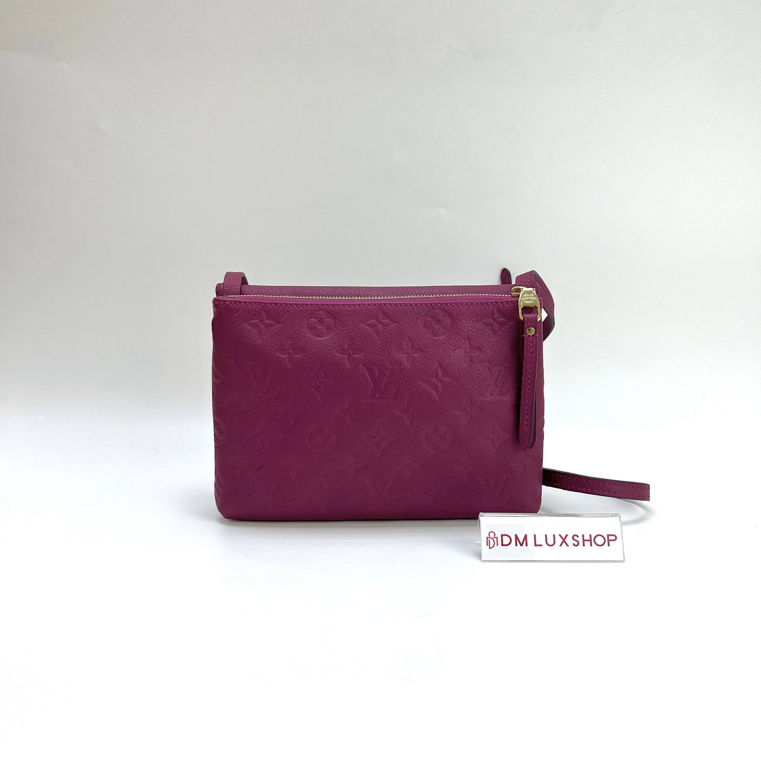 LV Fuschia Empreinte Twice Crossbody Bag