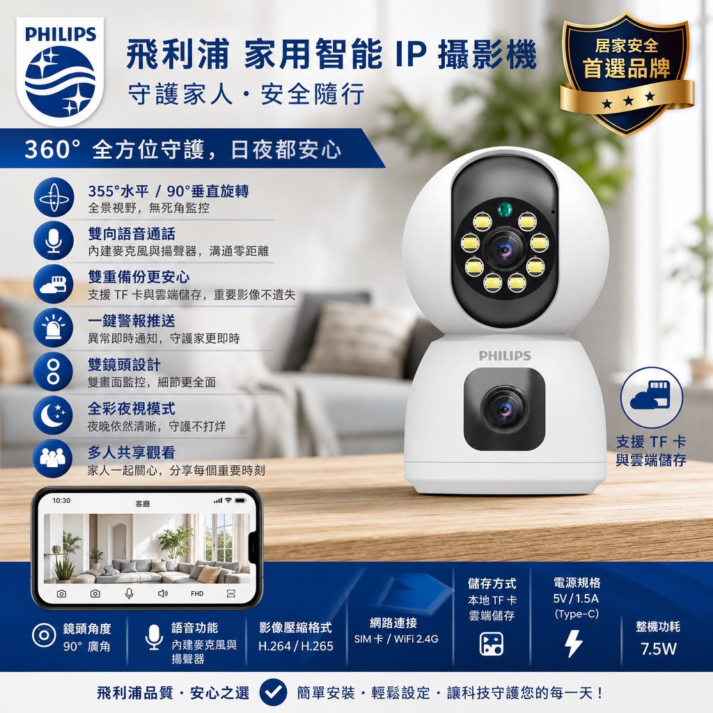 Philips TAI3320 雙鏡IP Cam