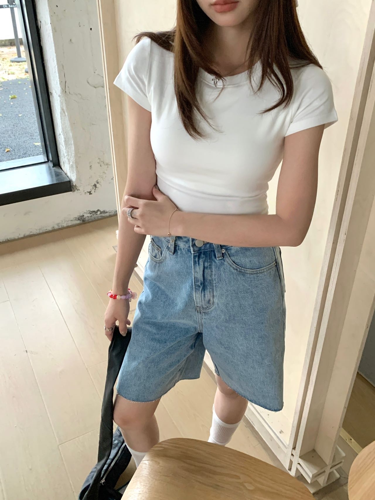 【跑量福利价】Jelly Buny Daily Plain Padded Crop Tee (Removable) 自带胸垫果冻纯色短款Tee(胸垫可拆卸) 【 8 Colours 】