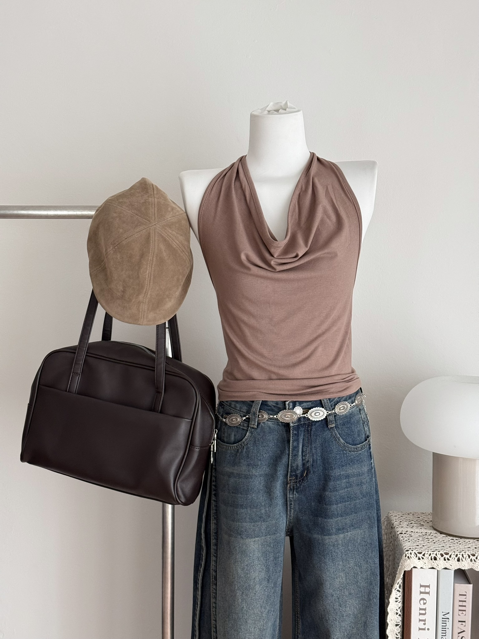 Millie Halter Top | Khaki