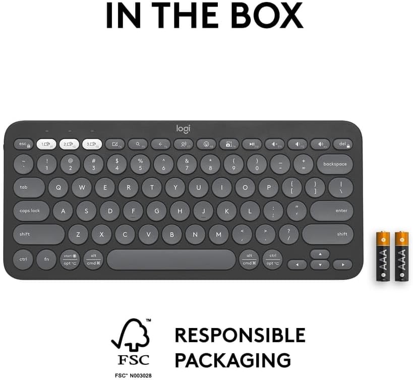 Logitech PEBBLE Keys 2 K380s 跨平台無線鍵盤