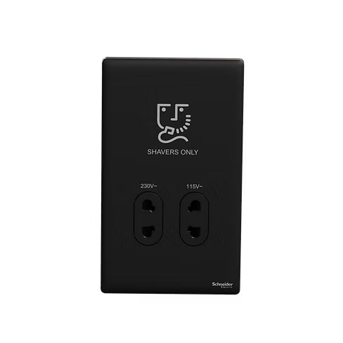 施耐德 Unica X 曜石黑 鬚刨插座 115V/240V