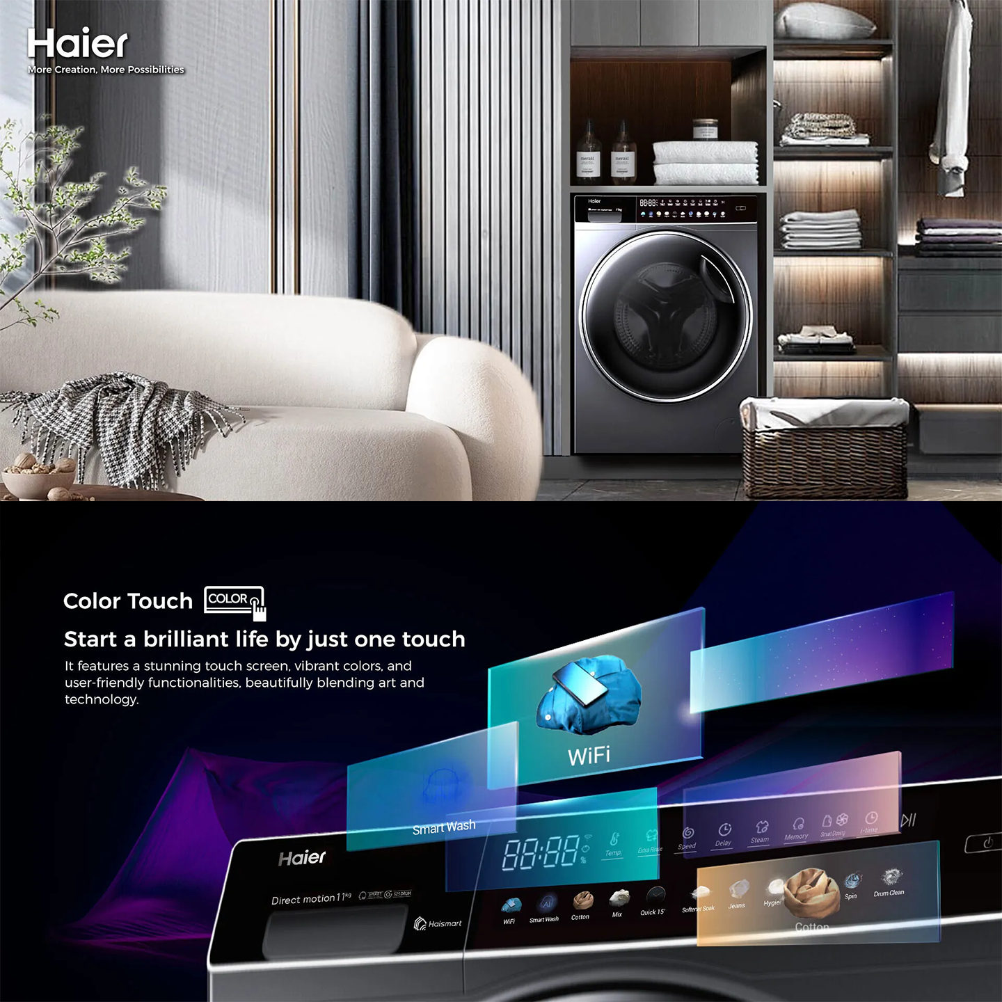 Haier 13kg Inverter Front Load Washer (HW130-BD14166S8U1)