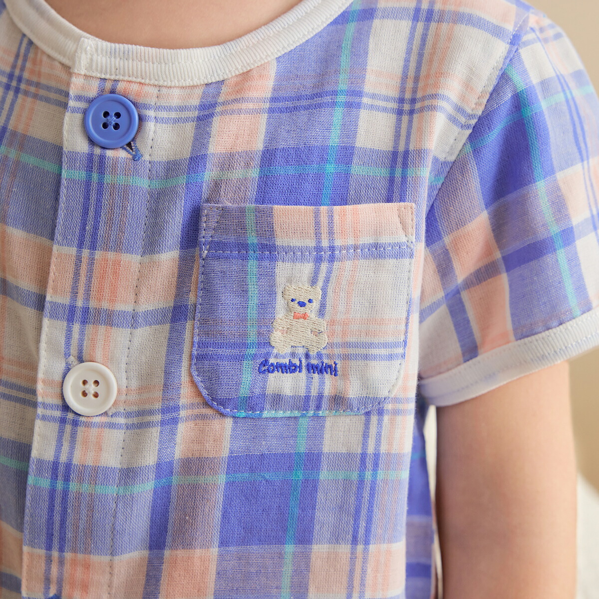 日本🇯🇵直送 Combi Mini  短袖開襟紗布睡衣