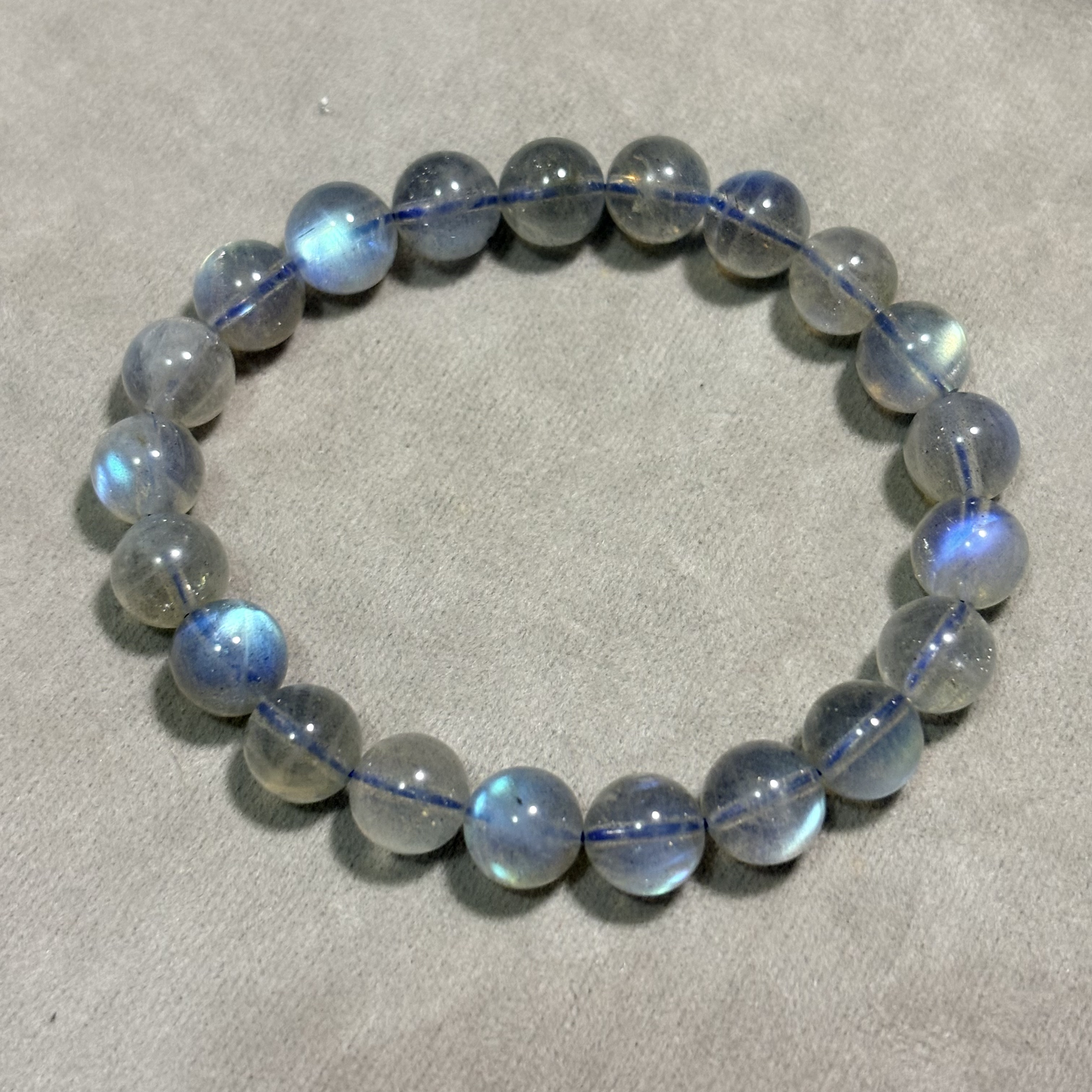 9mm藍彩光拉長石手串No.2648
