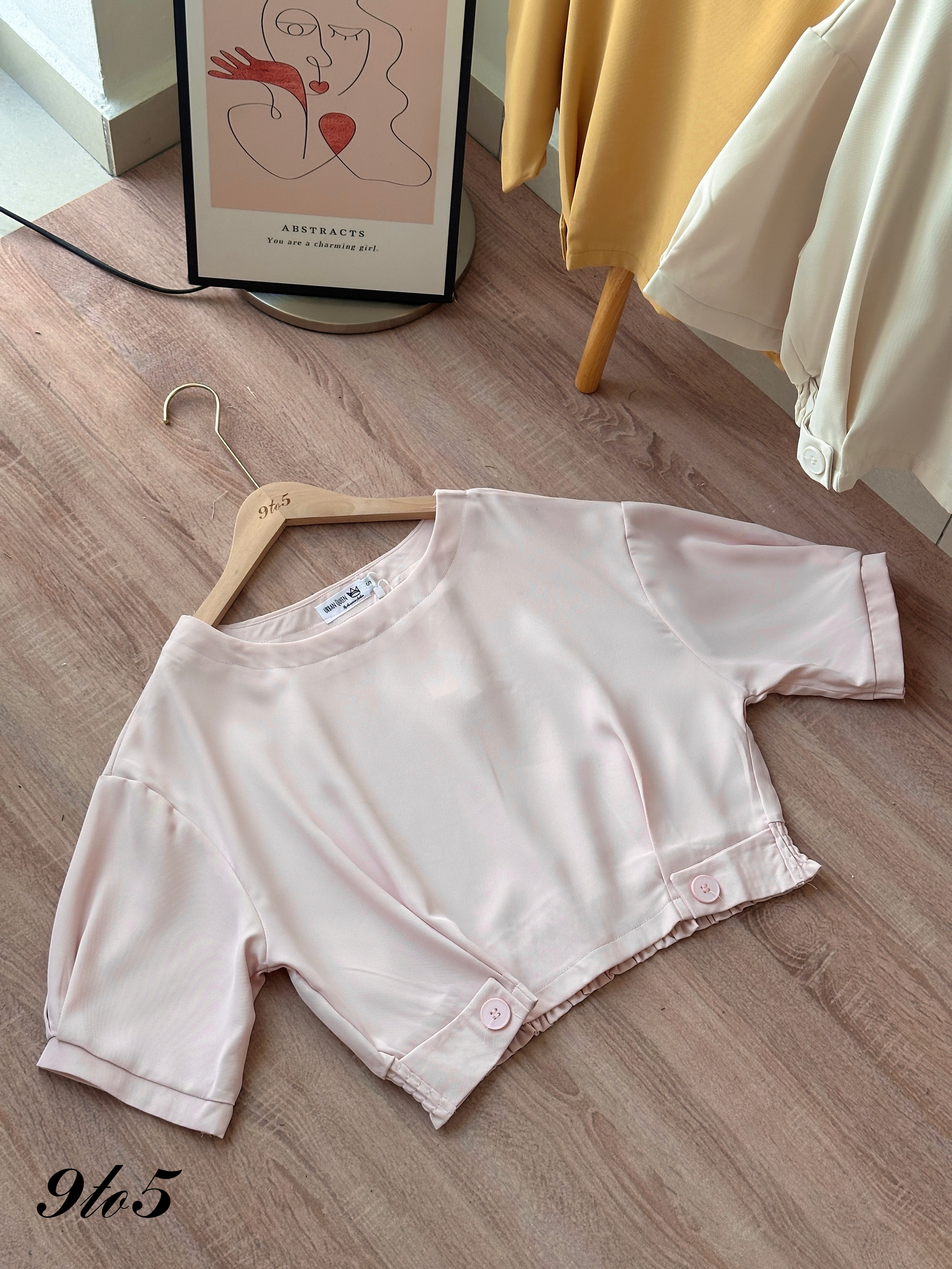 T4335 Half Sleeve Boat Neck Top - 3 Colors 