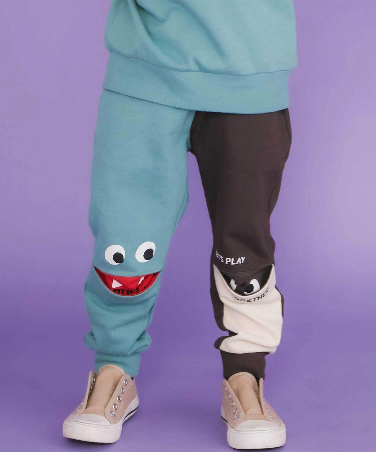 🆕【⭐訂購⭐】 🇯🇵日本直送 🌀撞色俏皮怪獸捉迷藏長褲［2款選］ 🌀[ELBA-0188][260304]