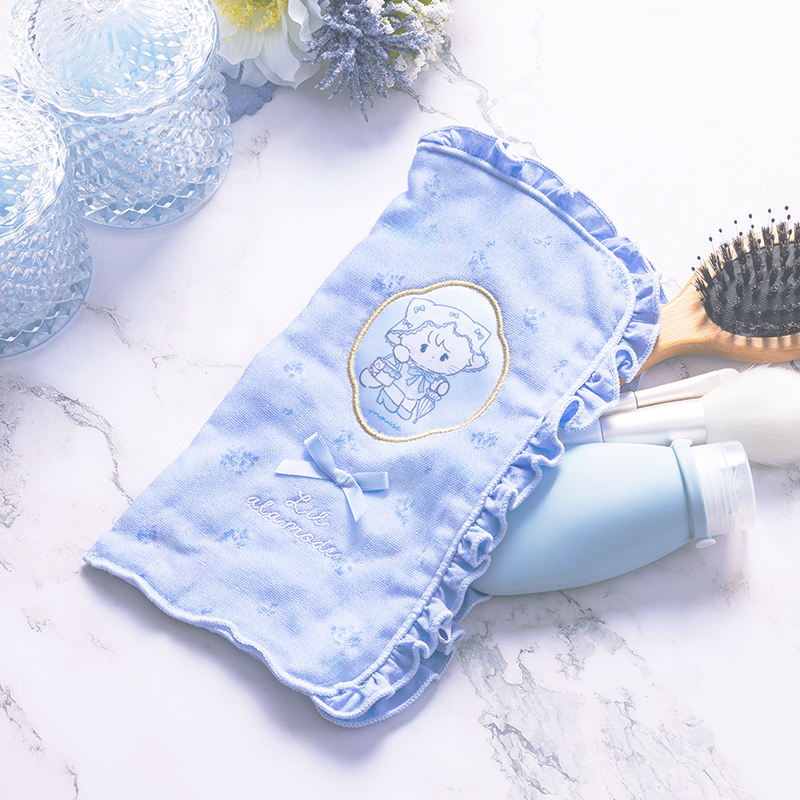 🎀【預訂】Lil ala mode Mousse Blue 蕾絲吸水毛巾袋