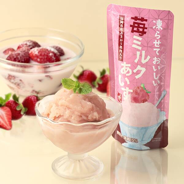 🍓【夏日消暑必食】日本製 MOHEJI 凍吃草莓牛奶冰