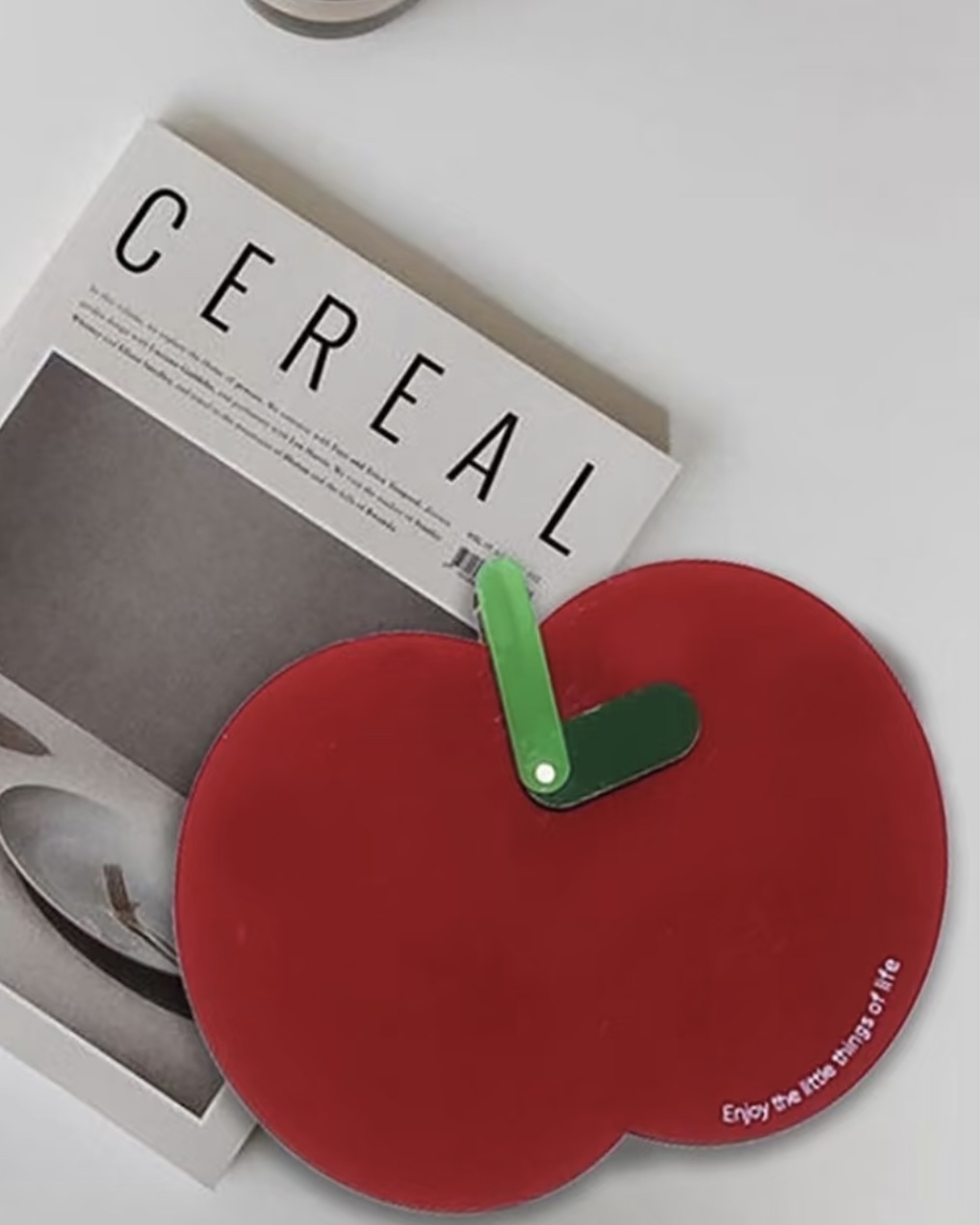 韓系紅蘋果靜音造型掛鐘