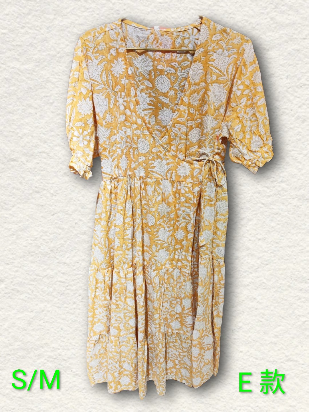 印度木刻印花純綿連身裙