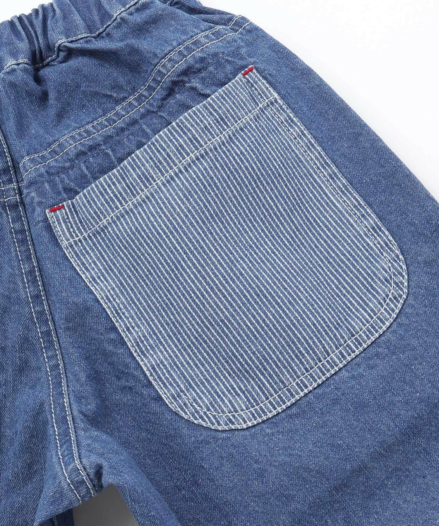 🆕【⭐訂購⭐】🌀 🇯🇵 日本直送🇯🇵 水果昆蟲圖案 拼接條紋 牛仔褲［2款選］🌀[ELDA-0051]