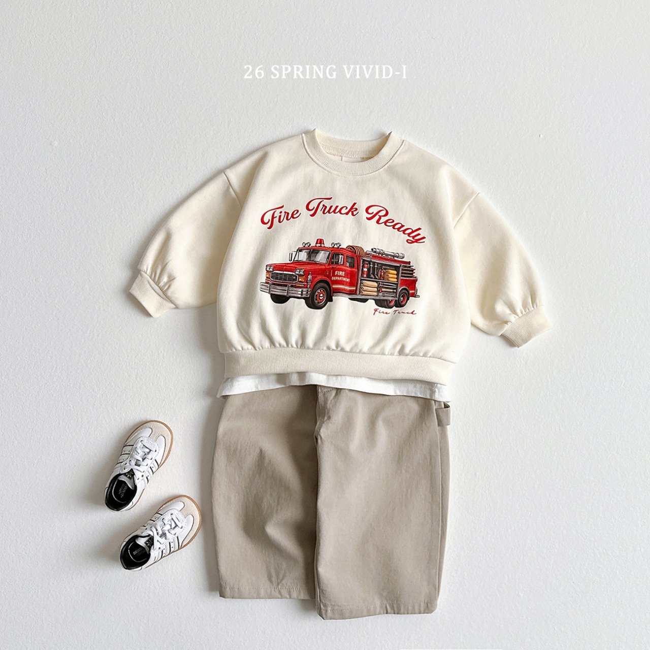 🌸預訂 韓國直送🌸🇰🇷VIVIDI三色車車印花寬鬆衛衣