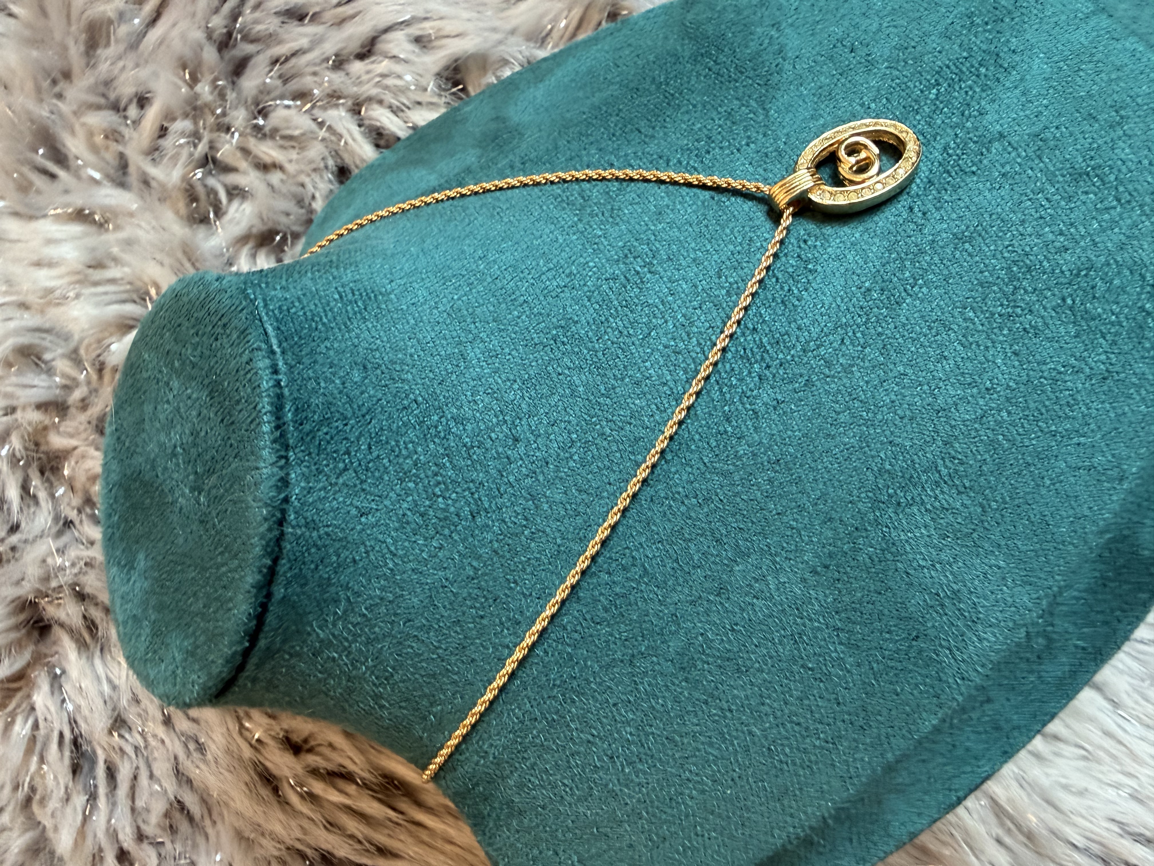 vintage dior CD necklace