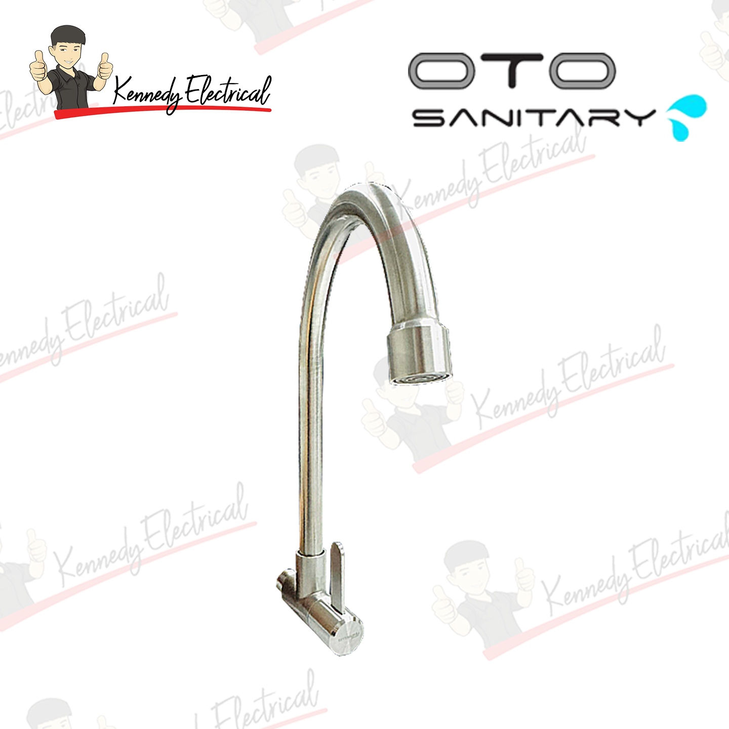 Otosani 304# Stainless Steel Shining Cc Wall Swan Tap OTO966-02C