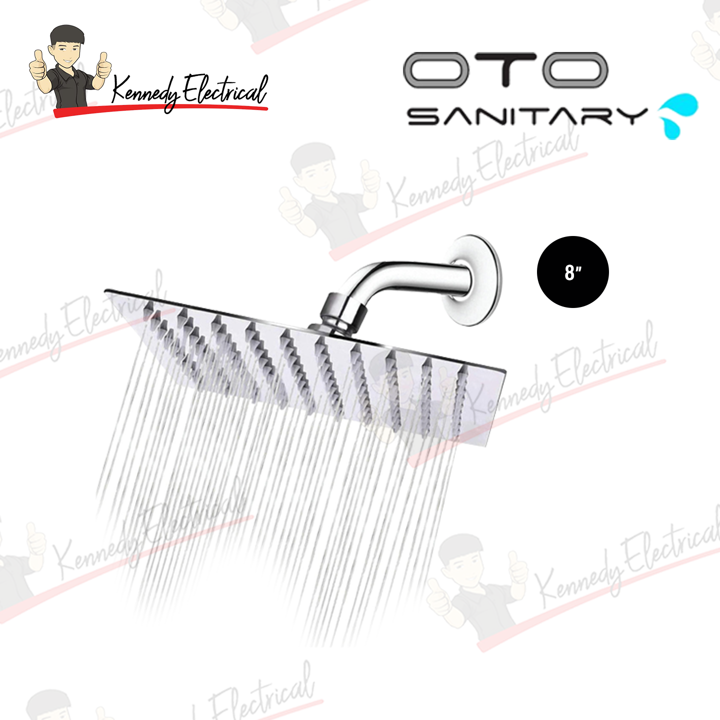 Otosani 8" Stainless Steel Square Shower Head Set RSH-08