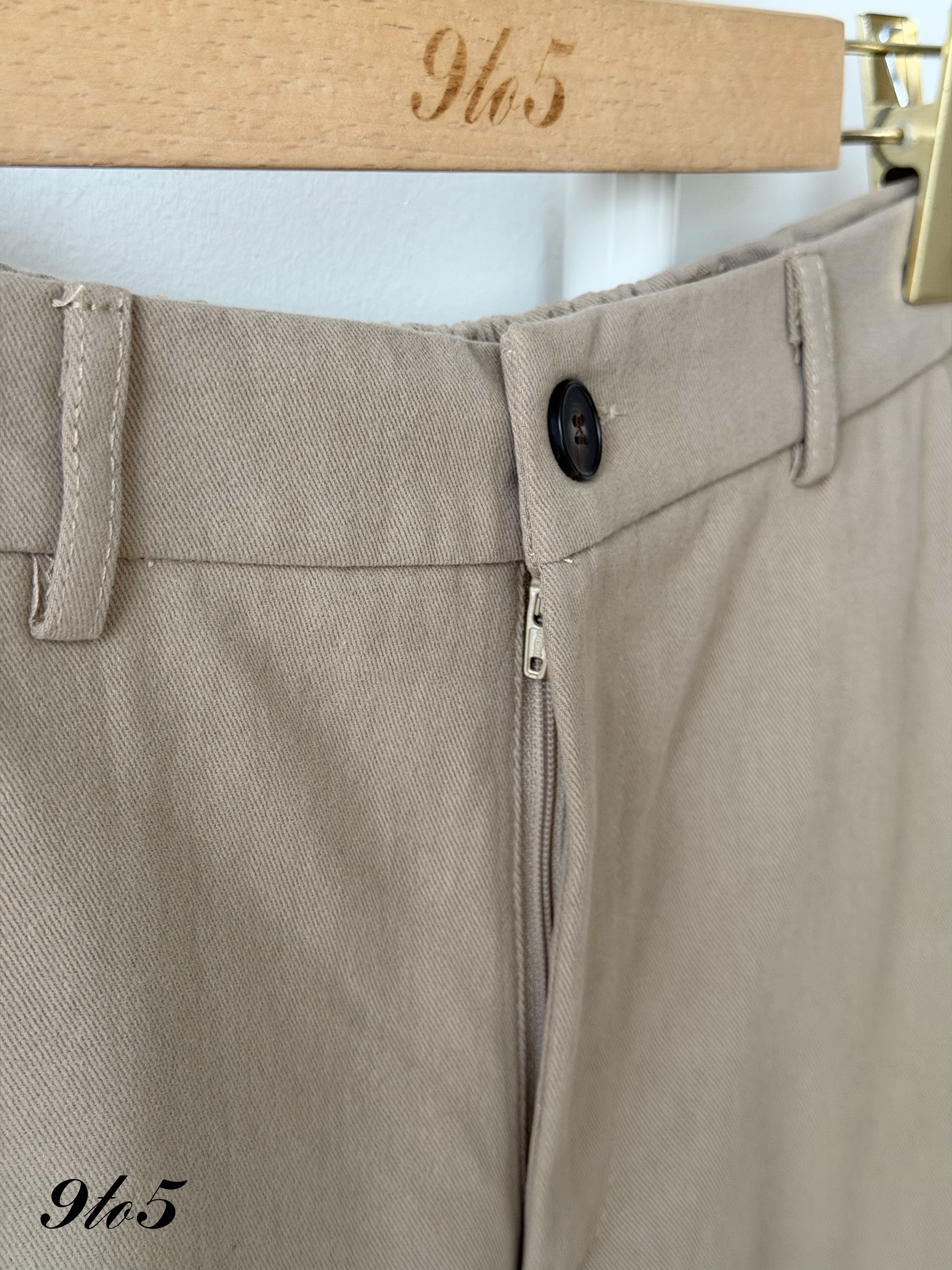 S2046 Wide Leg Long Pants - Black & Khaki