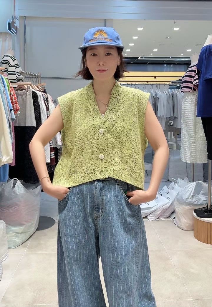 NE OX 北歐風格勾花背心💚靚