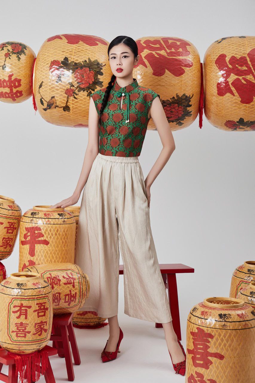 免烫塑胶头长裤 1600