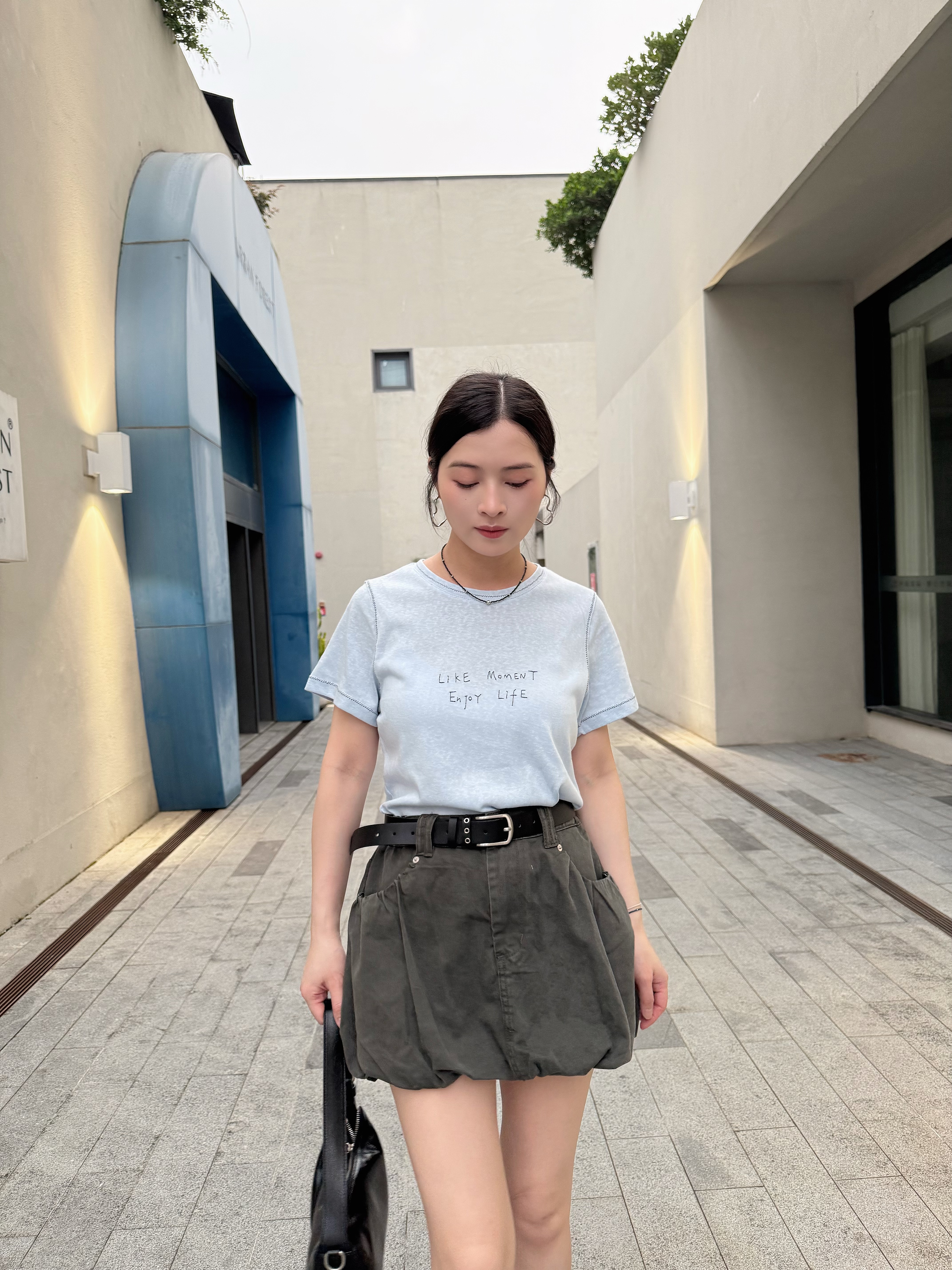 P68 連belt 泡泡裙褲